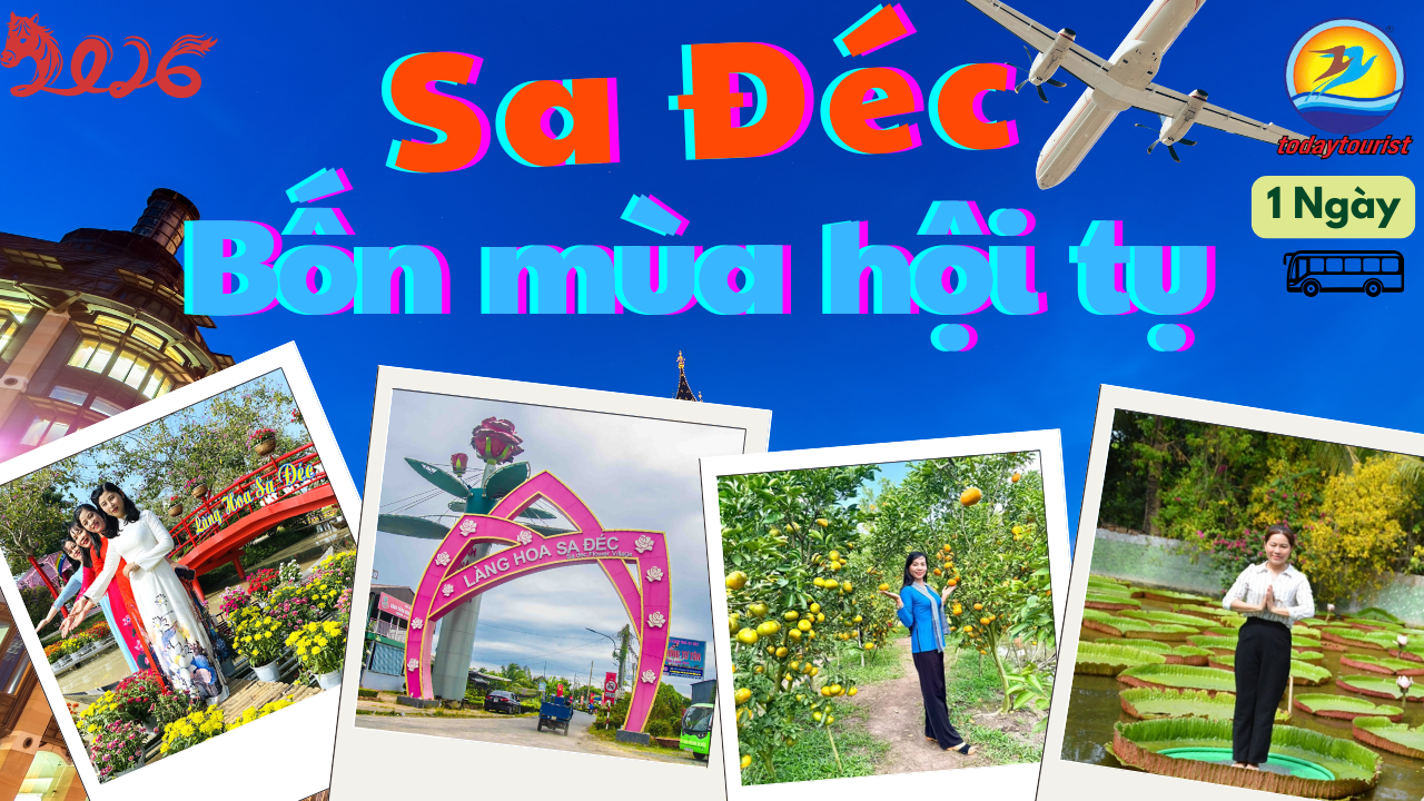 TOUR LÀNG HOA SA ĐÉC 1 NGÀY