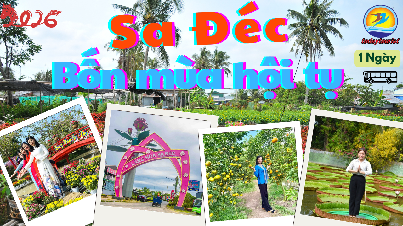 TOUR LÀNG HOA SA ĐÉC 1 NGÀY
